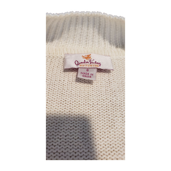 Quacker Factory Sweater Christmas White Zip Cardigan Sequin Cardinals sz 8 - Picture 14 of 15